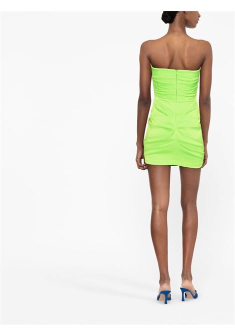 Apple green Colten pleated strapless minidress - women ALEX PERRY | D972APPL